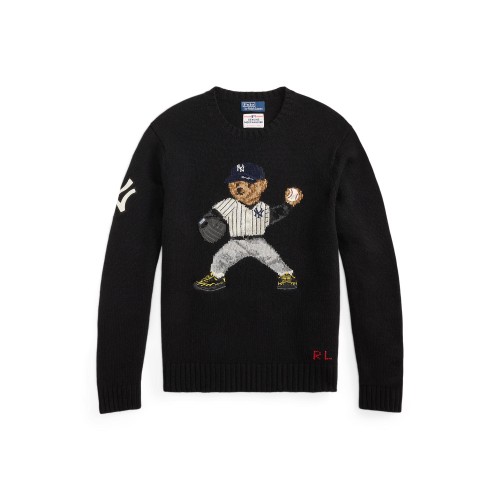 Ανδρικό Πλεκτό Πουλόβερ Polo Ralph Lauren με Σχέδιο Polo Bear MLB Yankees