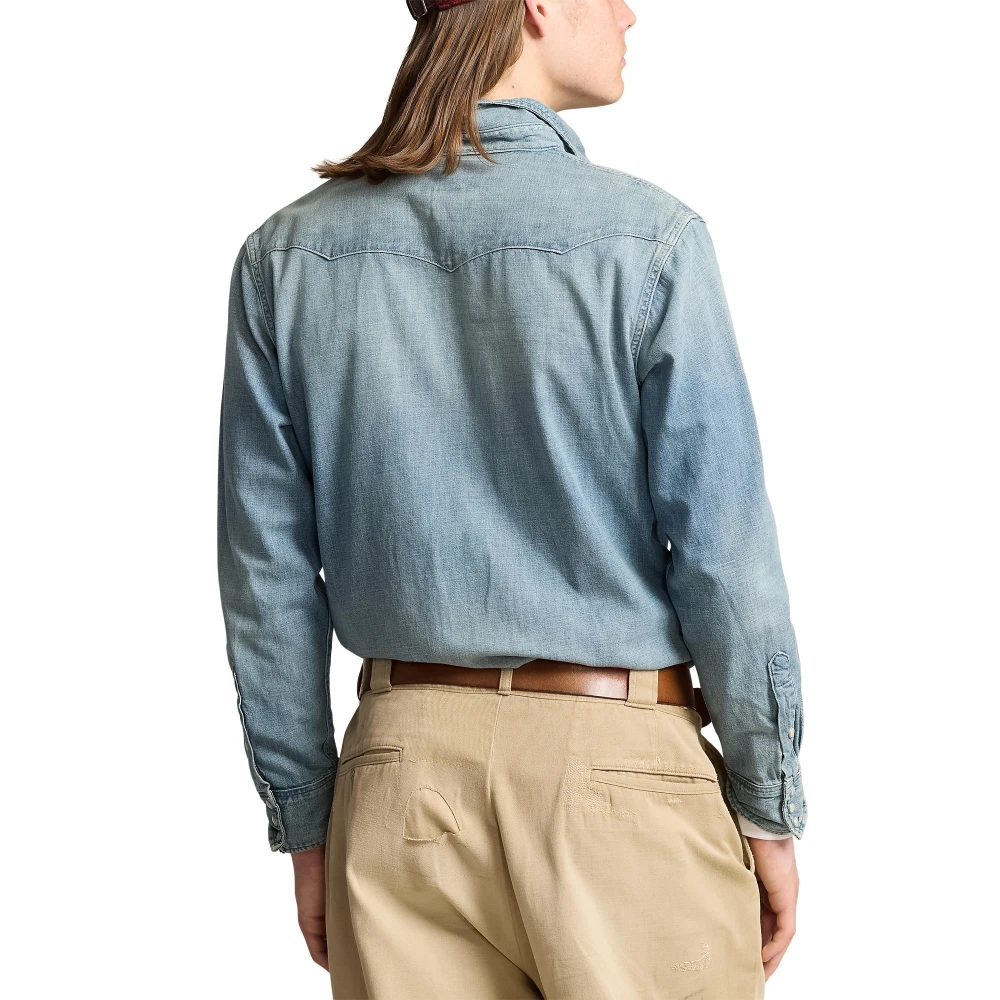 Ανδρικό πουκάμισο Slub Denim Western Polo Ralph Lauren