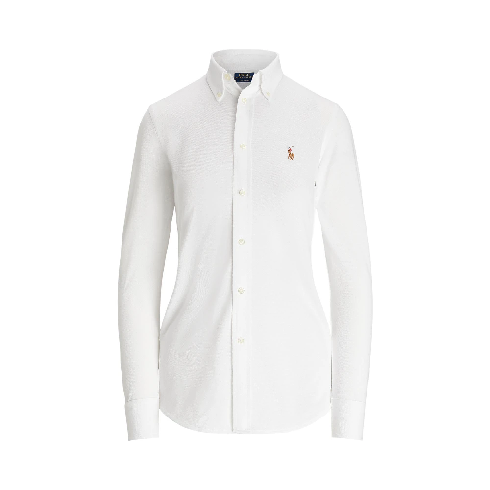 Γυναικεία Πουκάμισο Slim Fit Knit Cotton Oxford Polo Ralph Lauren