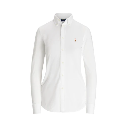 Γυναικεία Πουκάμισο Slim Fit Knit Cotton Oxford Polo Ralph Lauren