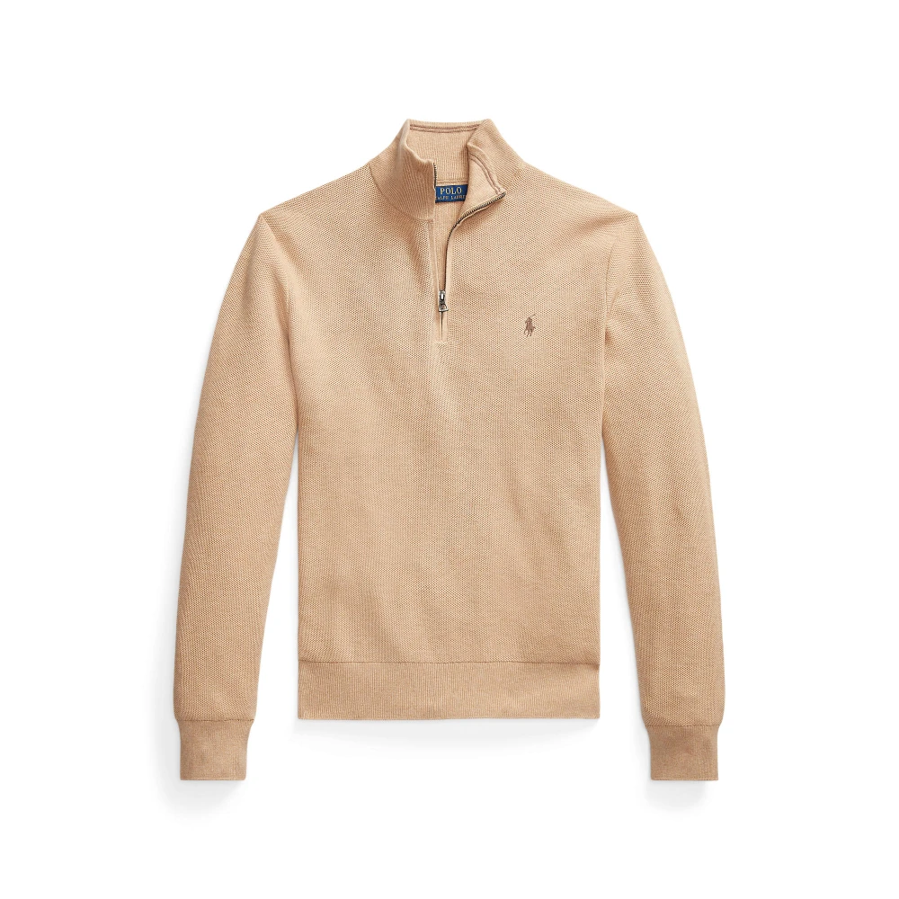 Ανδρικό Βαμβακερό Πουλόβερ Mesh-Knit  Quarter-Zip Polo Ralph Lauren