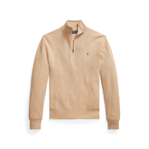 Ανδρικό Βαμβακερό Πουλόβερ Mesh-Knit  Quarter-Zip Polo Ralph Lauren