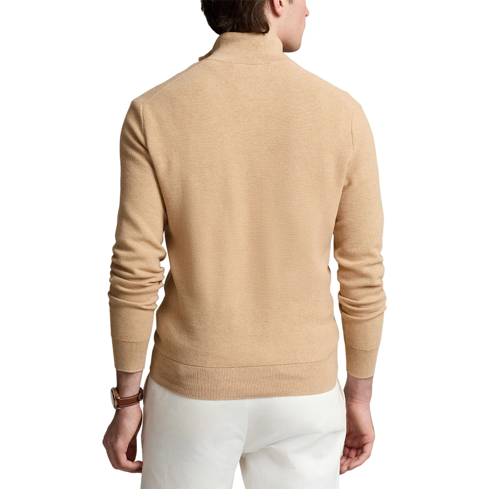 Ανδρικό Βαμβακερό Πουλόβερ Mesh-Knit  Quarter-Zip Polo Ralph Lauren