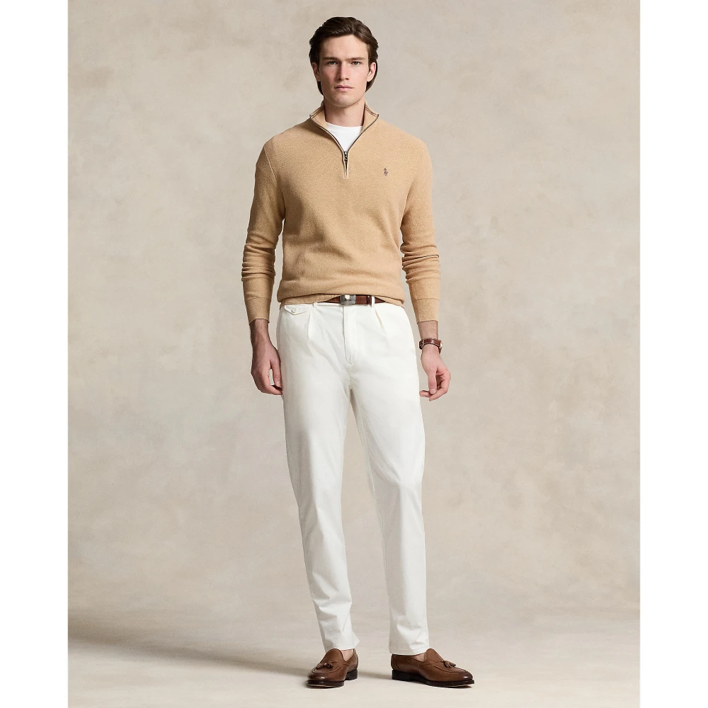 Ανδρικό Βαμβακερό Πουλόβερ Mesh-Knit  Quarter-Zip Polo Ralph Lauren