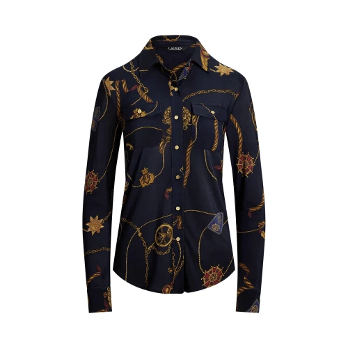 Γυναικείο Πουκάμισο Slim Fit Belting-Print Jersey Polo Ralph Lauren