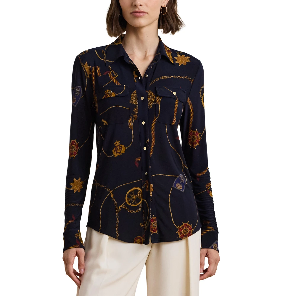Γυναικείο Πουκάμισο Slim Fit Belting-Print Jersey Polo Ralph Lauren