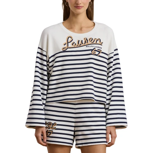 Γυναικείο Φούτερ Striped French Terry Cropped Polo Ralph Lauren