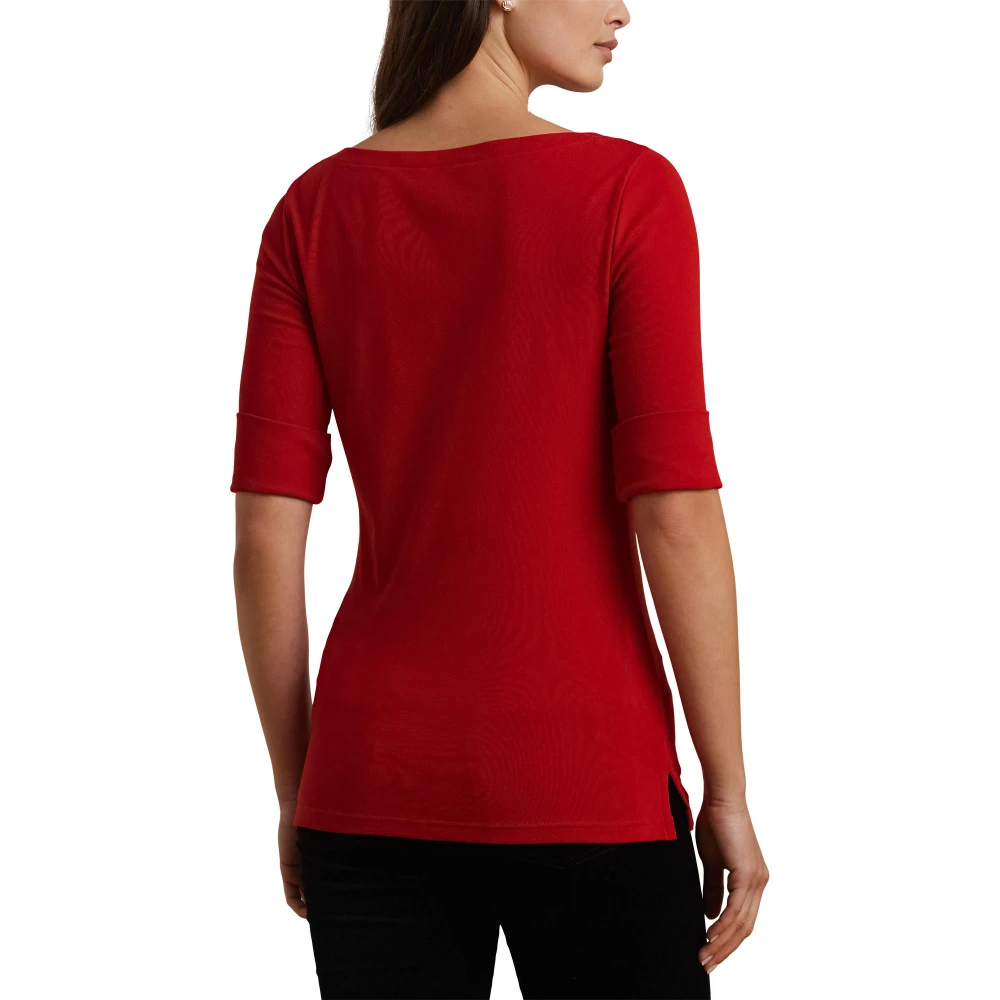 Γυναικεία Βαμβακερή Μπλούζα Stretch  Boatneck Polo Ralph Lauren