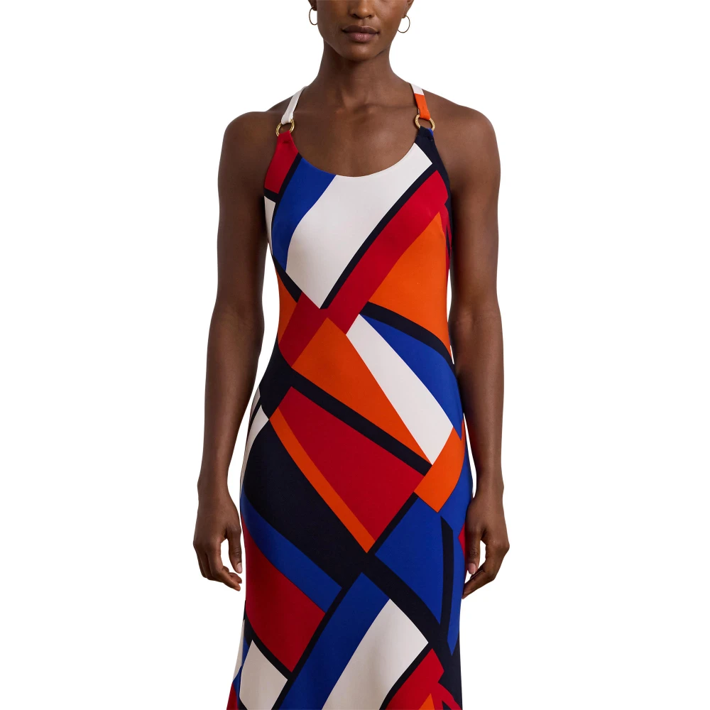 Γυναικείο Φόρεμα Print Ring-Trim Jersey Halter Polo Ralph Lauren