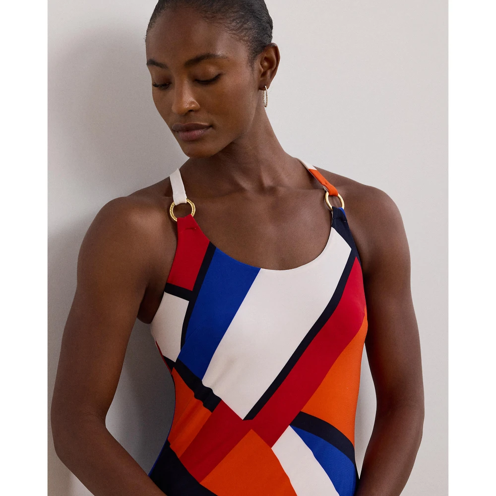 Γυναικείο Φόρεμα Print Ring-Trim Jersey Halter Polo Ralph Lauren