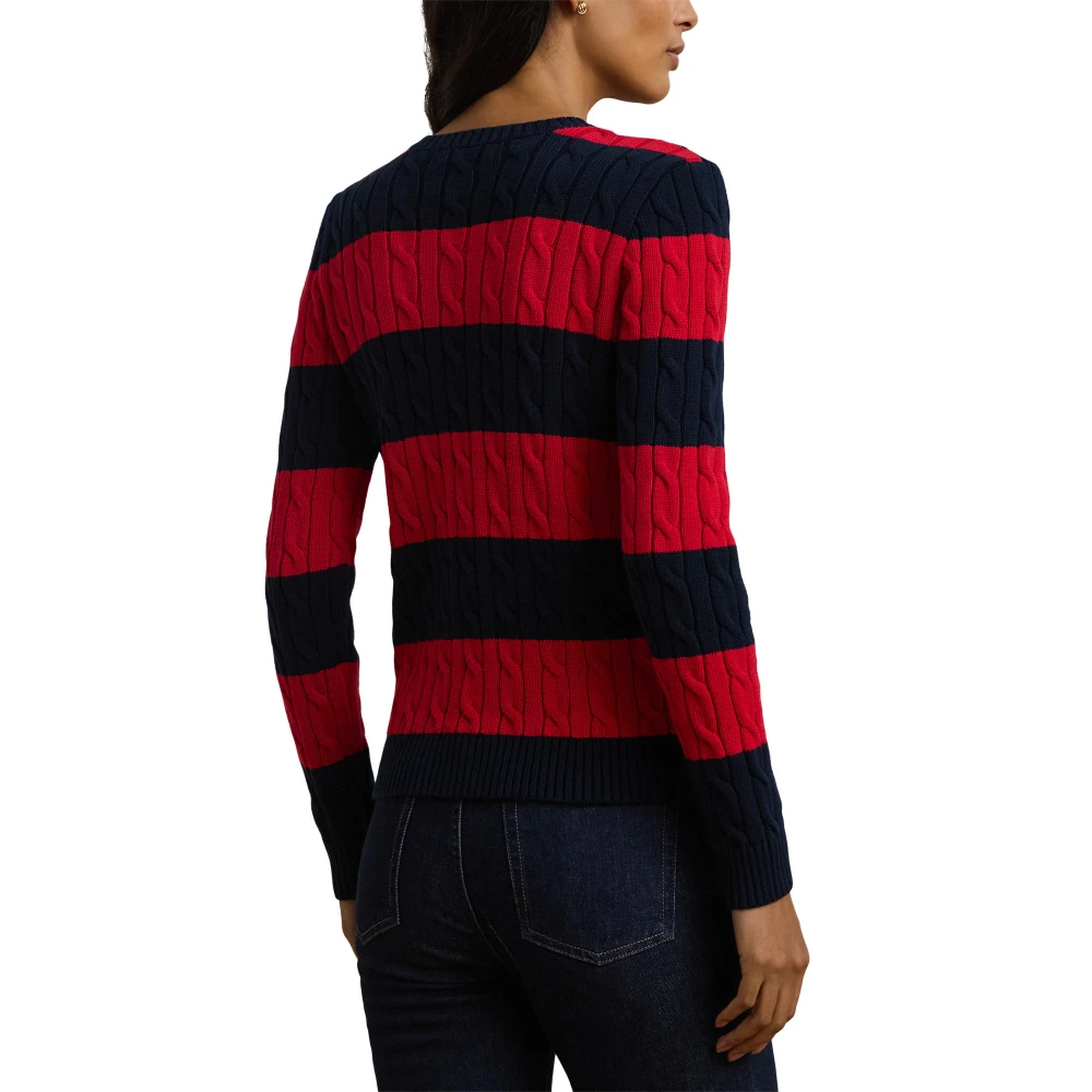 Γυναικείο Πουλόβερ Striped Button-Trim Cable-Knit Polo Ralph Lauren