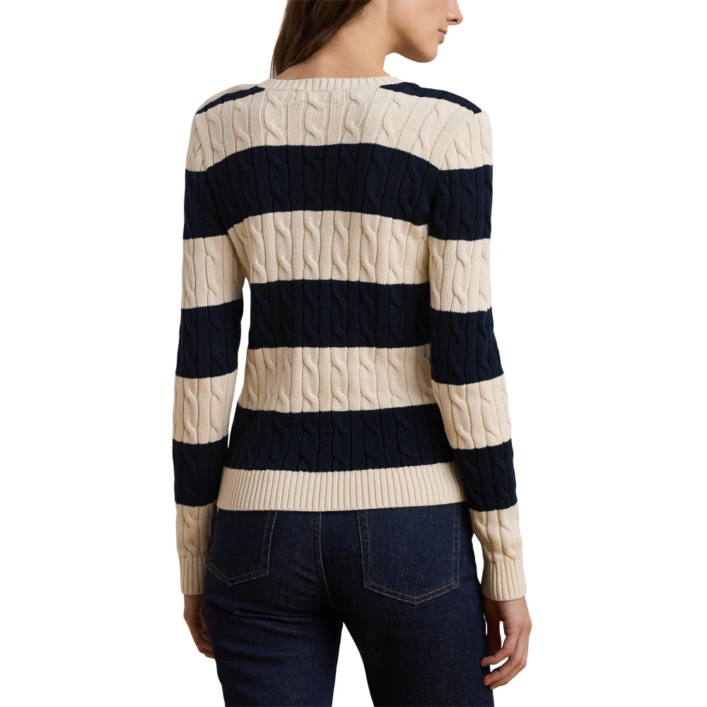 Γυναικείο Πουλόβερ Striped Button-Trim Cable-Knit Polo Ralph Lauren
