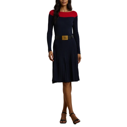 Γυναικείο Φόρεμα Two-Tone Pointelle-Knit Polo Ralph Lauren