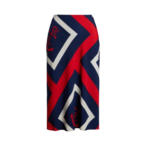 Γυναικεία Φούστα Anchor-Print Crepe Midi Polo Ralph Lauren