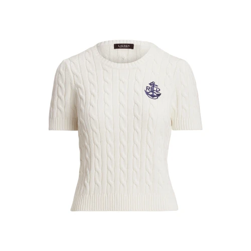 Γυναικείο Βαμβακερό Πουλόβερ Cable-Knit  Short-Sleeve Polo Ralph Lauren