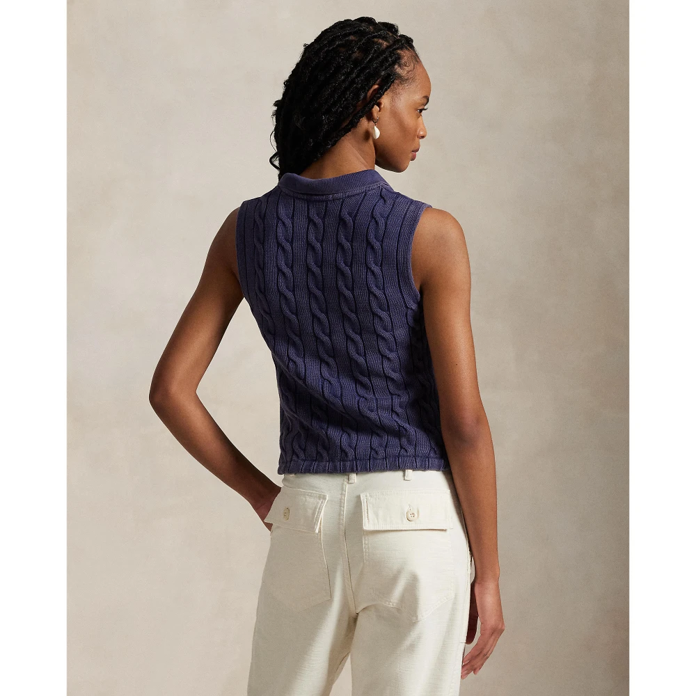 Γυναικεία Μπλούζα  Cable-Knit Cropped Polo Ralph Lauren