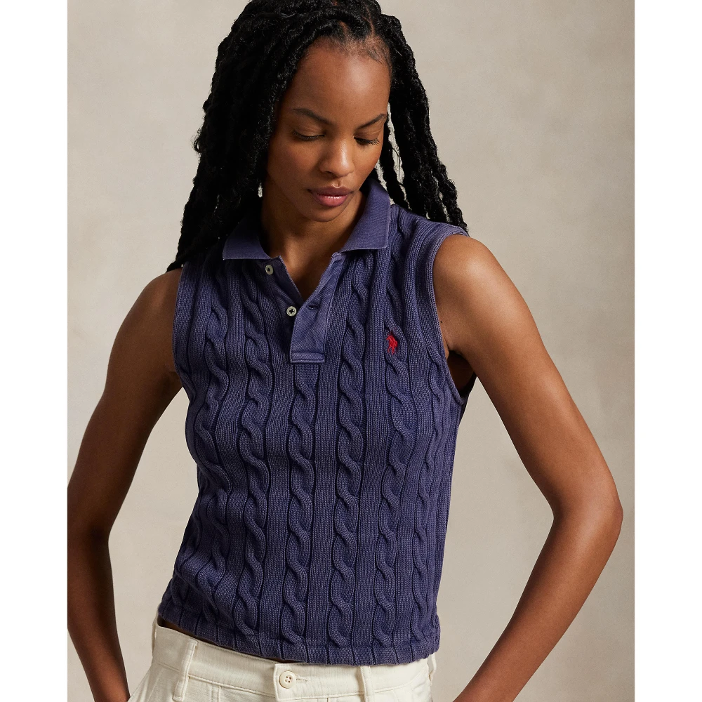 Γυναικεία Μπλούζα  Cable-Knit Cropped Polo Ralph Lauren