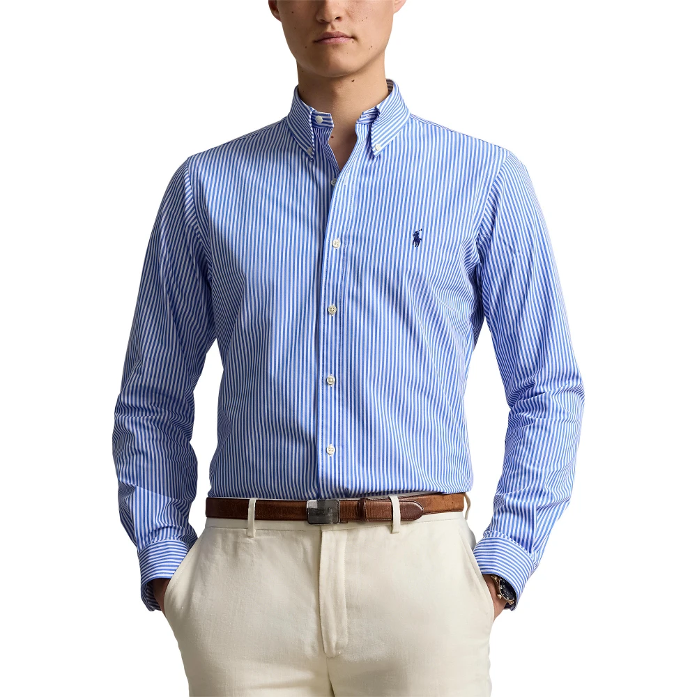 Ανδρικό Πουκάμισο Custom Fit Striped Stretch Poplin Shirt   Polo Ralph Lauren