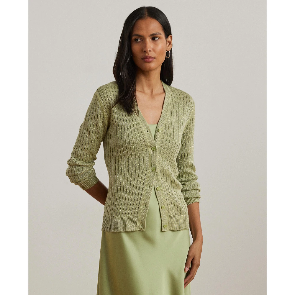Γυναικεία Ζακέτα Metallic Linen-Blend Rib-Knit Polo Ralph Lauren
