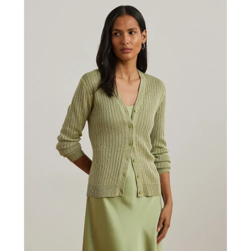 Γυναικεία Ζακέτα Metallic Linen-Blend Rib-Knit Polo Ralph Lauren