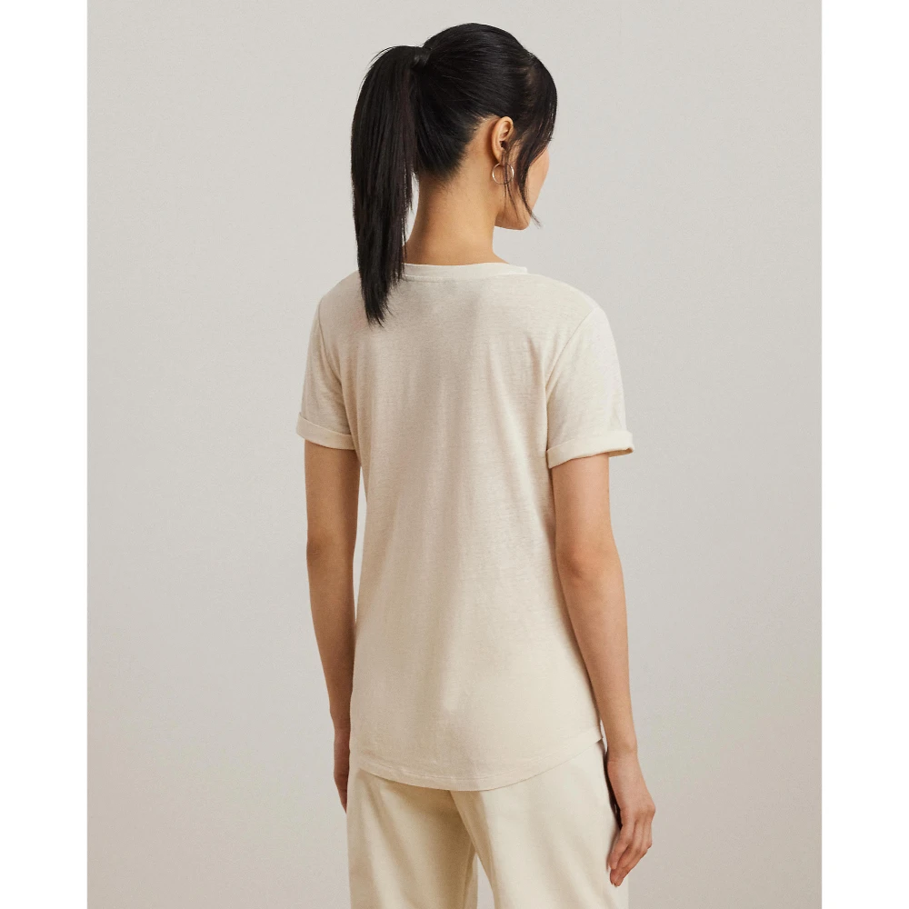 Γυναικείο Μπλουζάκι  Linen-Blend Jersey Short-Sleeve Tee Polo Ralph Lauren