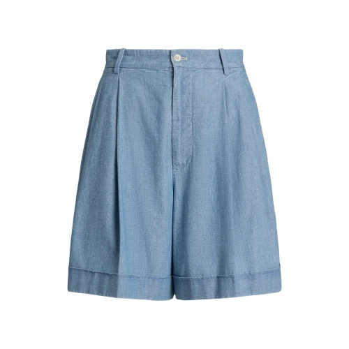 Γυναικεία Βερμούδα Pleated Cotton Chambray Short  Polo Ralph Lauren