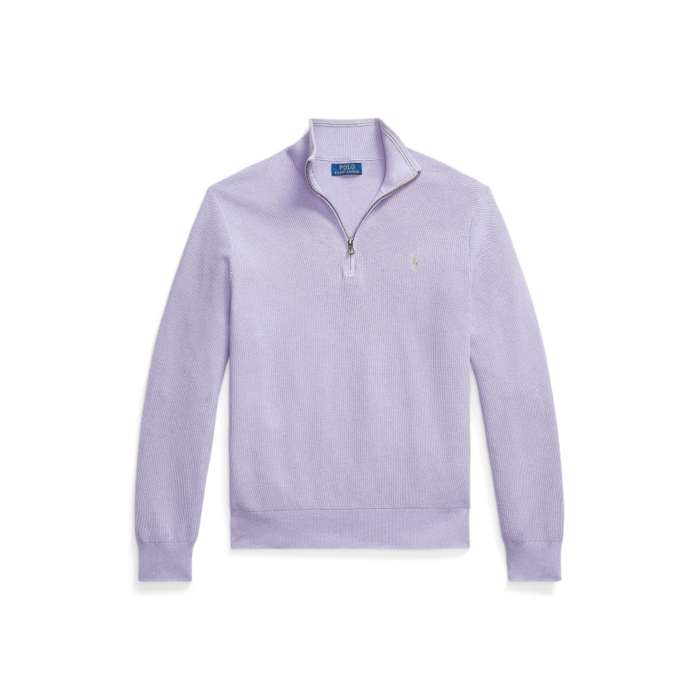 Ανρικό Πουλόβερ Mesh-Knit Cotton Quarter-Zip Polo Ralph Lauren