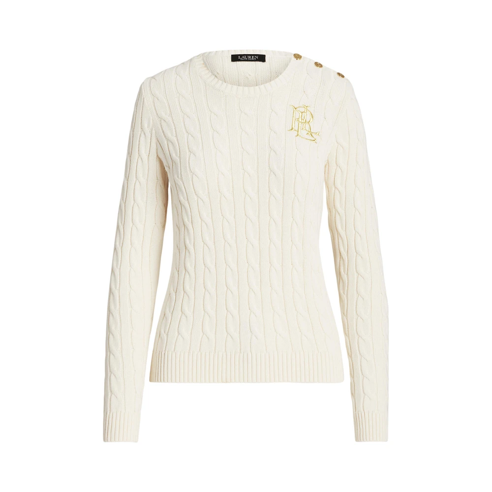 Γυναικείο  Πουλόβερ Button-Trim Cable-Knit Cotton Jumper  Polo Ralph Lauren