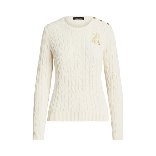 Γυναικείο  Πουλόβερ Button-Trim Cable-Knit Cotton Jumper  Polo Ralph Lauren