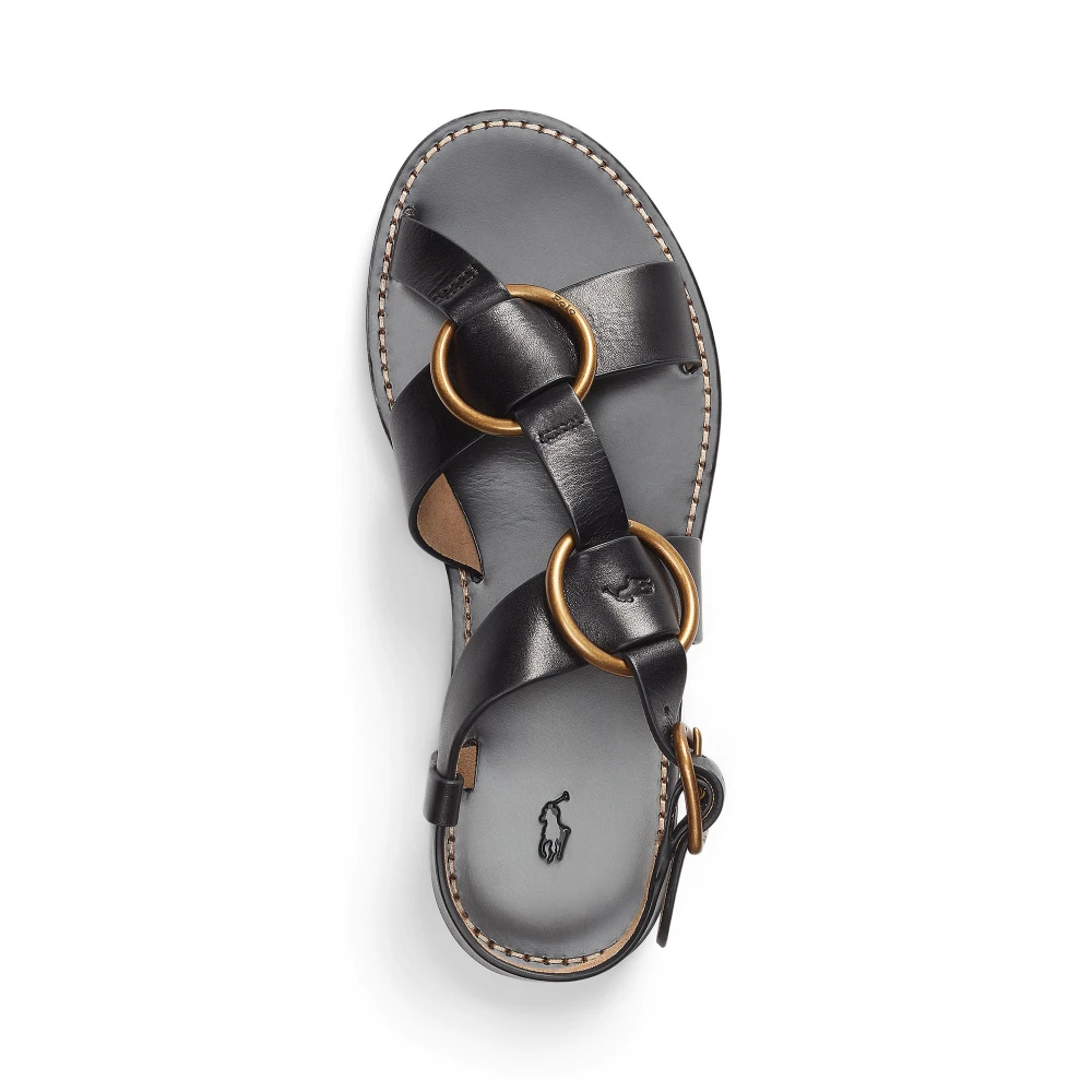 Γυναικεία Σανδάλια Double O-Ring Leather Sanda Polo Ralph Lauren