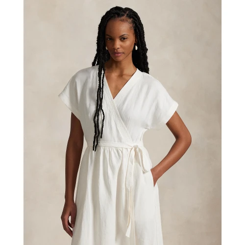 Γυναικείο Φόρεμα Hemp Short-Sleeve Wrap Dress Polo Ralph Lauren