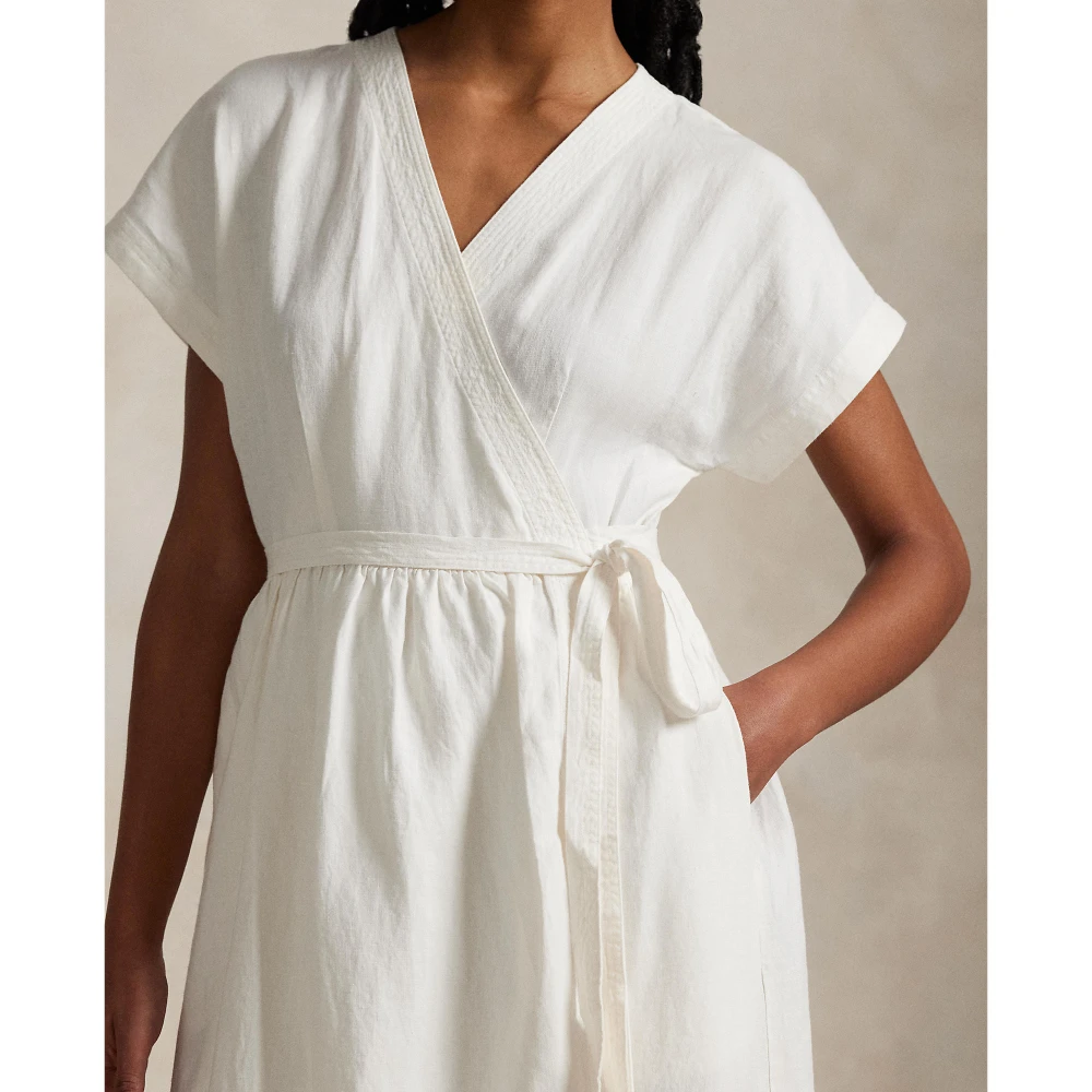Γυναικείο Φόρεμα Hemp Short-Sleeve Wrap Dress Polo Ralph Lauren