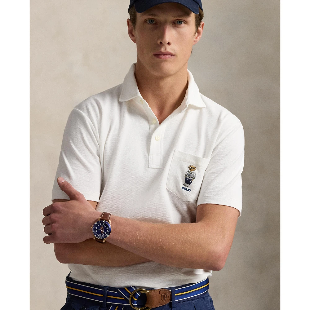 Ανδρικό Πουκάμισο Custom Slim Polo Bear Mesh Polo Polo Ralph Lauren
