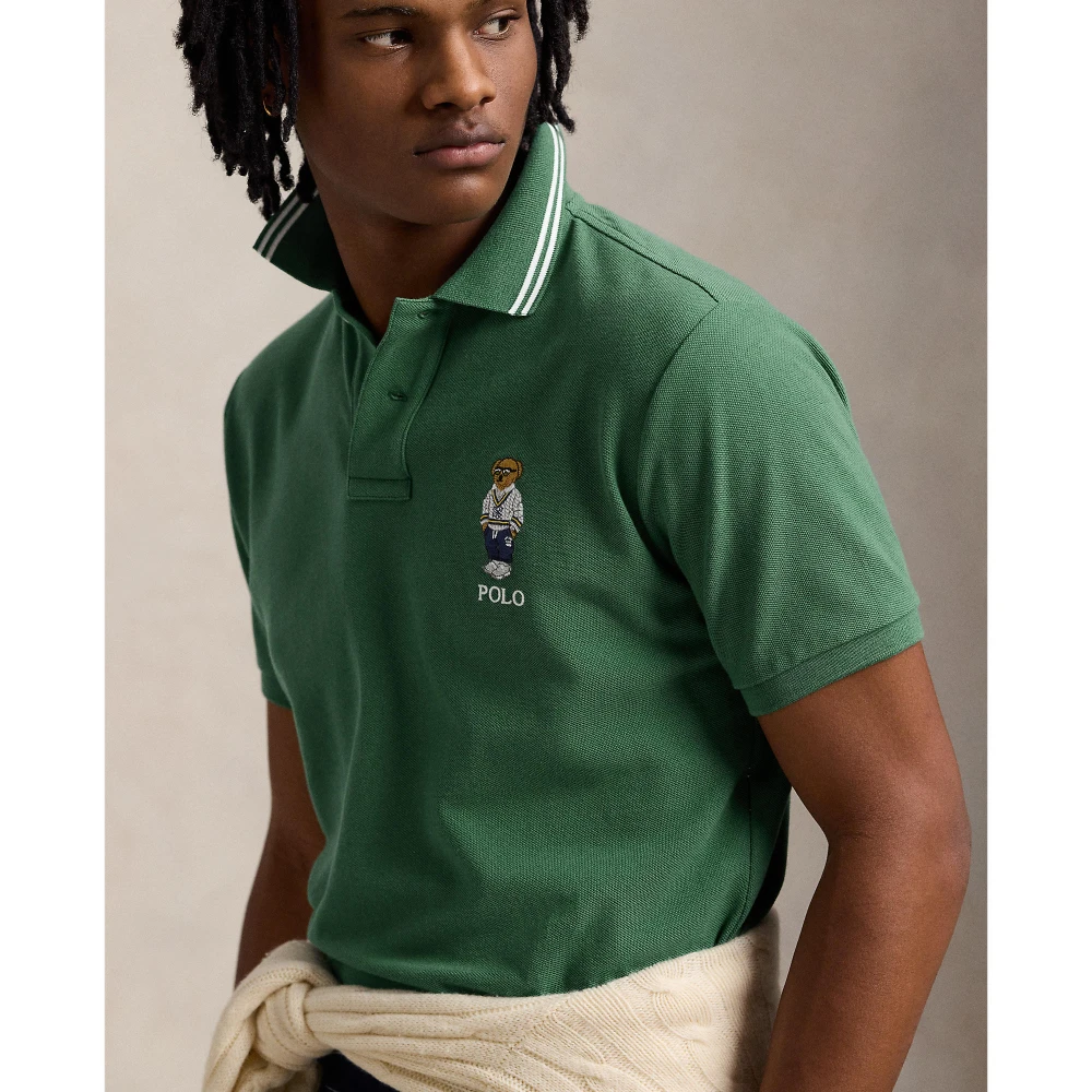 Ανδρικό Πουκάμισο Custom Slim Polo Bear Mesh Polo Polo Ralph Lauren