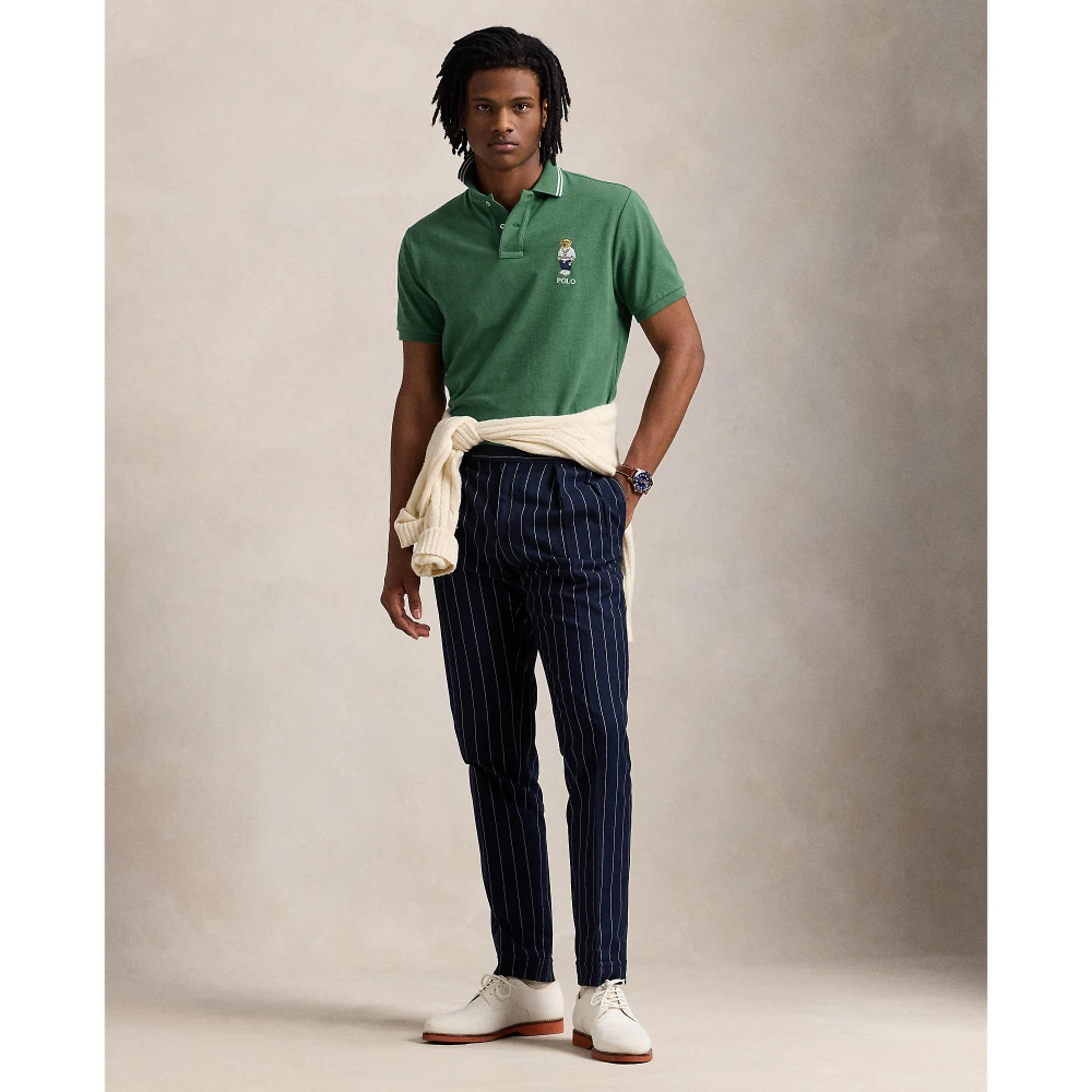 Ανδρικό Πουκάμισο Custom Slim Polo Bear Mesh Polo Polo Ralph Lauren