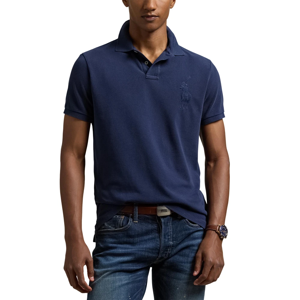 Ανδρικό Πουκάμισο Custom Slim Fit Big Pony Mesh Polo Ralph Lauren