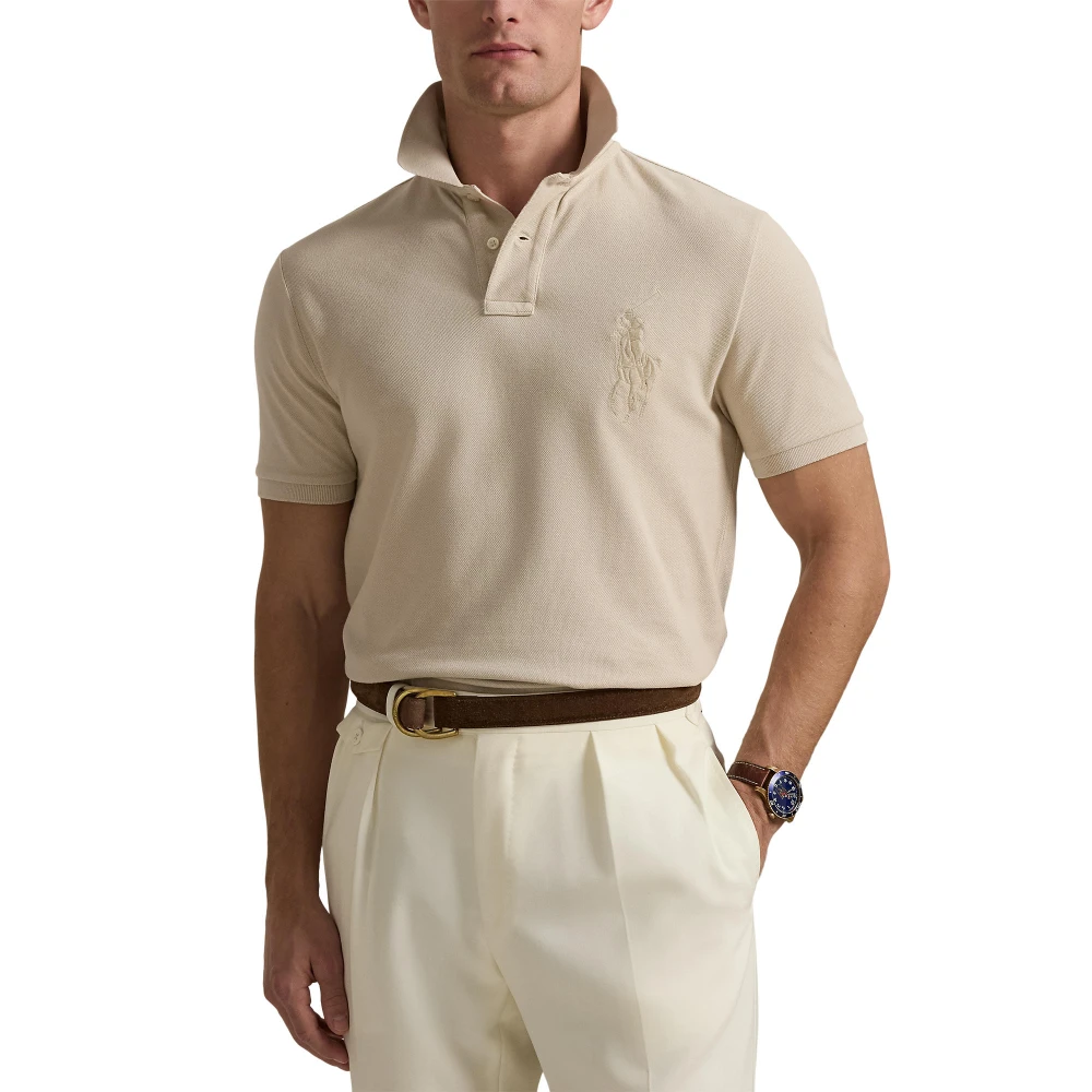 Ανδρικό Πουκάμισο Custom Slim Fit Big Pony Mesh Polo Ralph Lauren