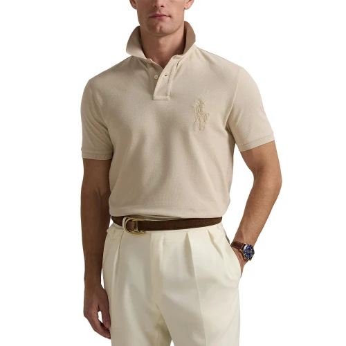 Ανδρικό Πουκάμισο Custom Slim Fit Big Pony Mesh Polo Ralph Lauren