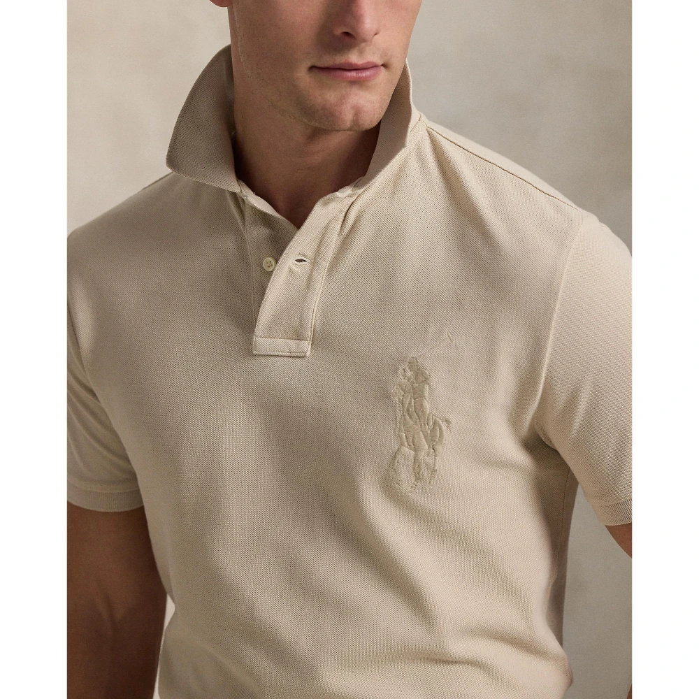 Ανδρικό Πουκάμισο Custom Slim Fit Big Pony Mesh Polo Ralph Lauren