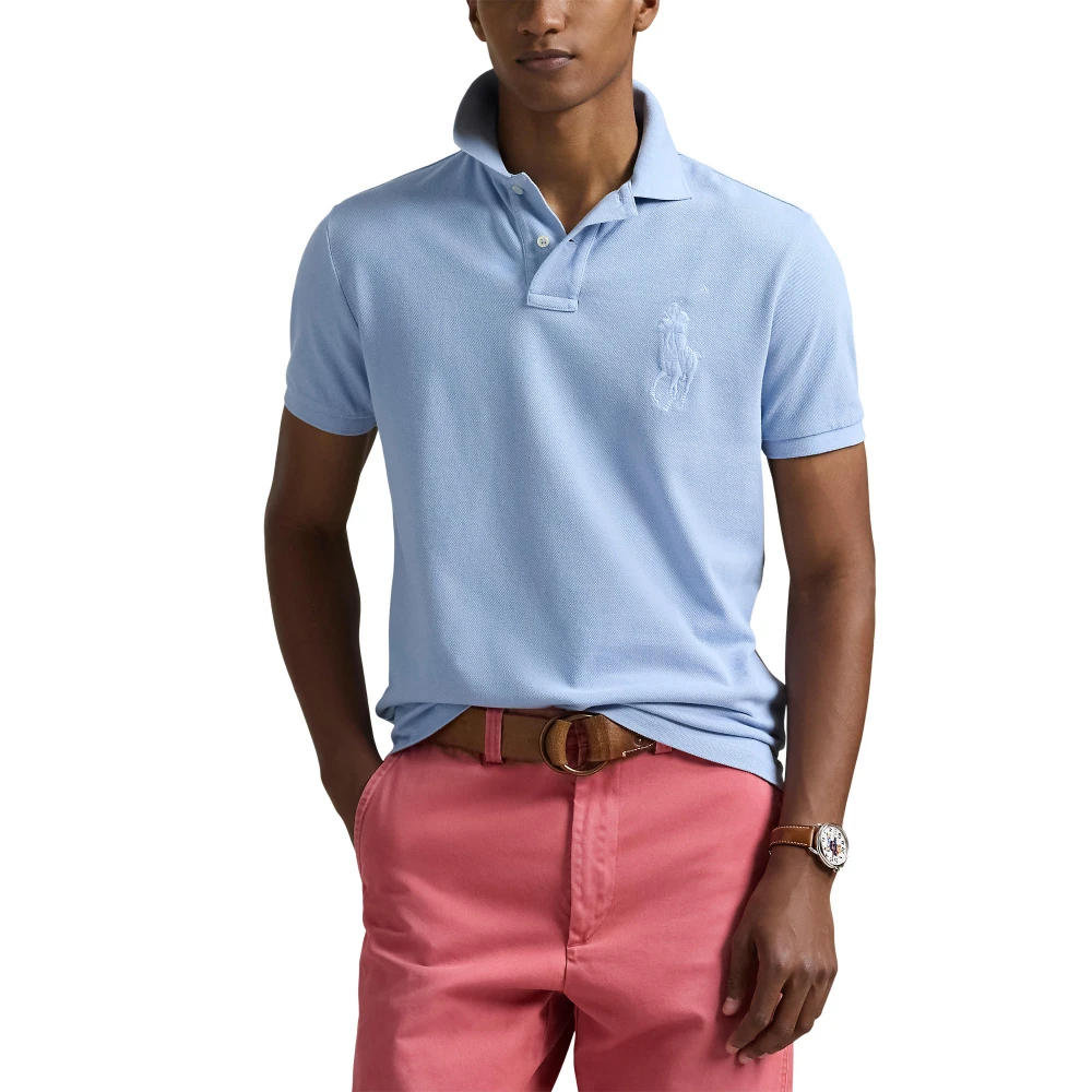 Ανδρικό Πουκάμισο Custom Slim Fit Big Pony Mesh Polo Ralph Lauren