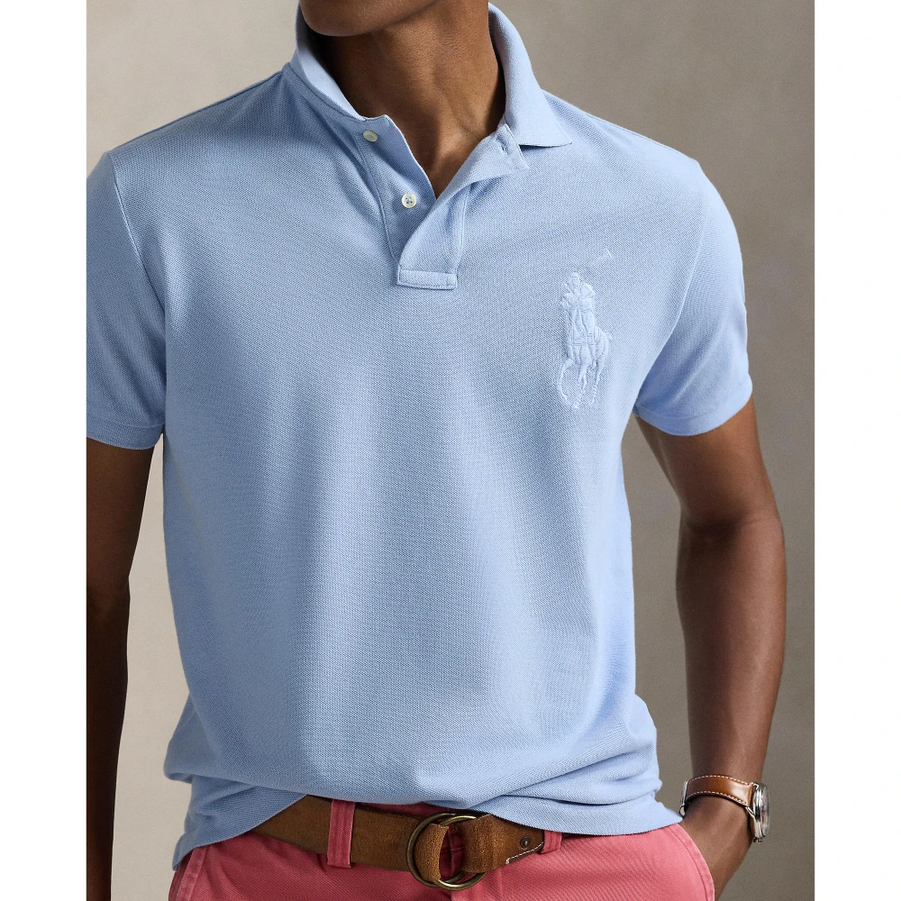 Ανδρικό Πουκάμισο Custom Slim Fit Big Pony Mesh Polo Ralph Lauren