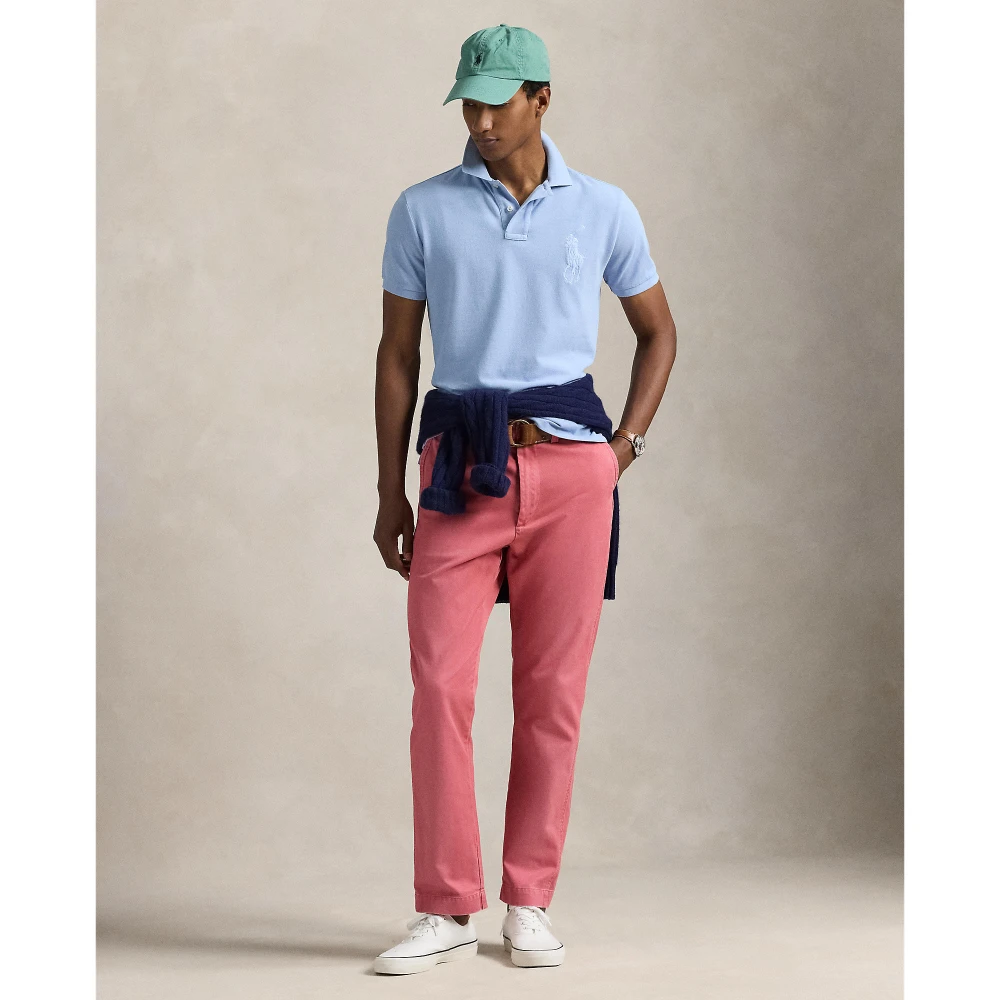 Ανδρικό Πουκάμισο Custom Slim Fit Big Pony Mesh Polo Ralph Lauren