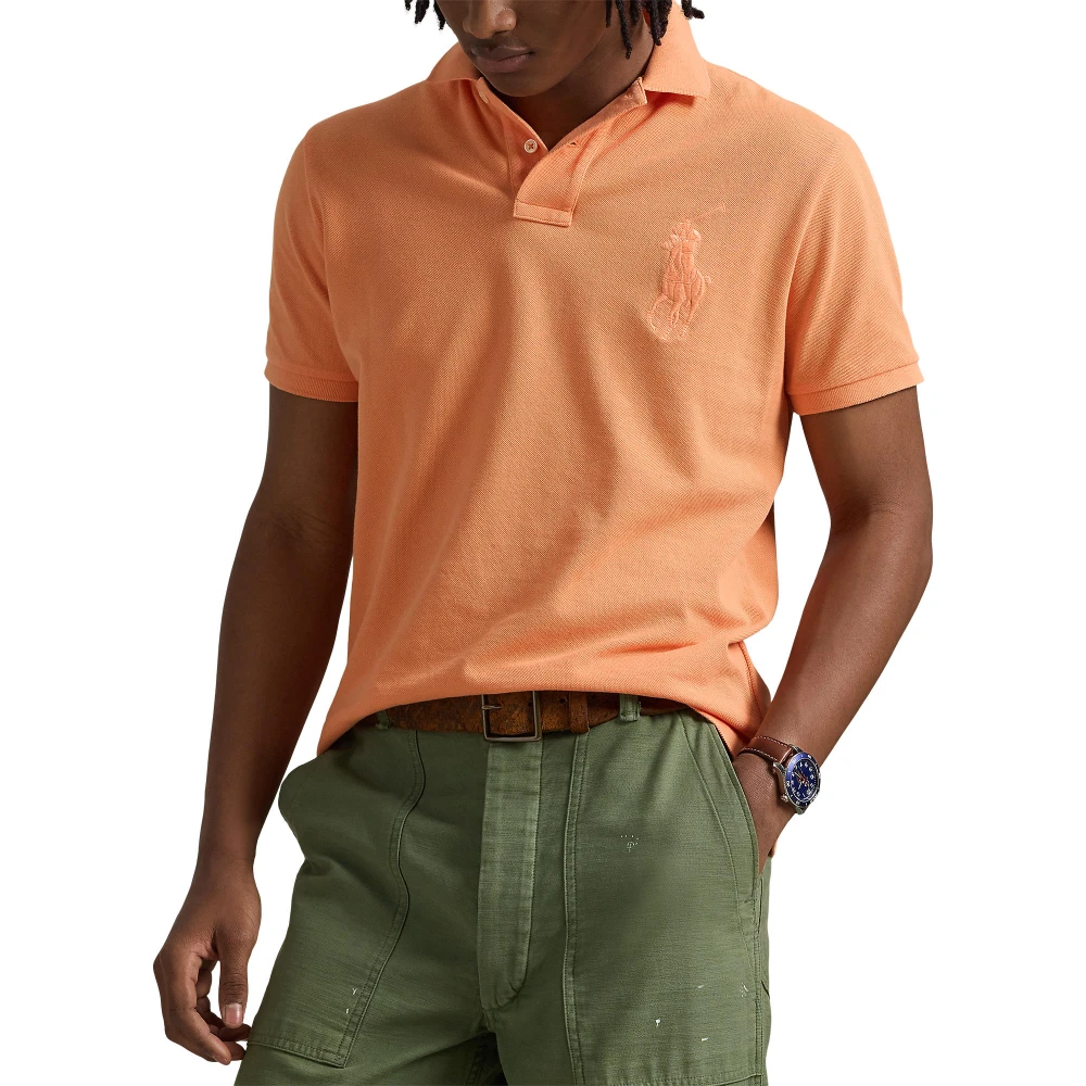 Ανδρικό Πουκάμισο Custom Slim Fit Big Pony Mesh Polo Ralph Lauren