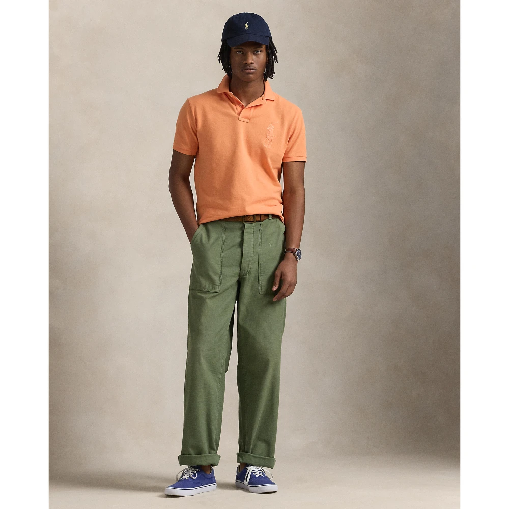 Ανδρικό Πουκάμισο Custom Slim Fit Big Pony Mesh Polo Ralph Lauren