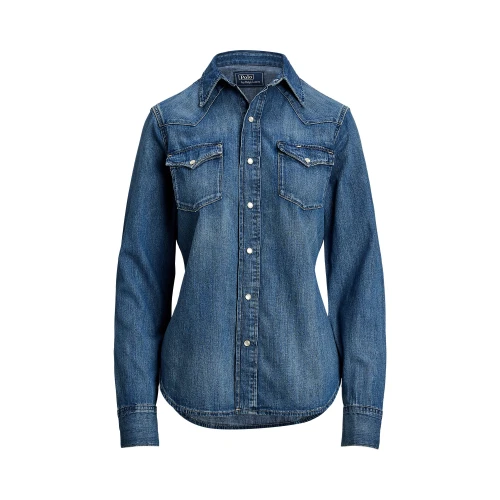 Γυναικείο Τζιν Western Πουκάμισο σε Απόχρωση Canaria Polo Ralph Lauren​
