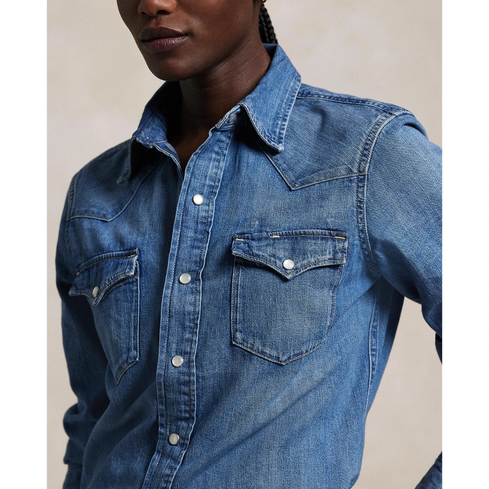 Γυναικείο Τζιν Western Πουκάμισο σε Απόχρωση Canaria Polo Ralph Lauren​
