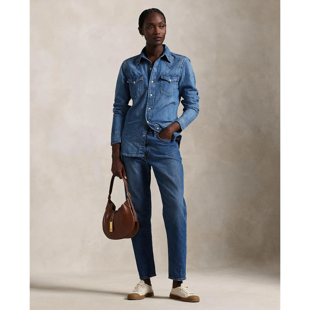 Γυναικείο Τζιν Western Πουκάμισο σε Απόχρωση Canaria Polo Ralph Lauren​
