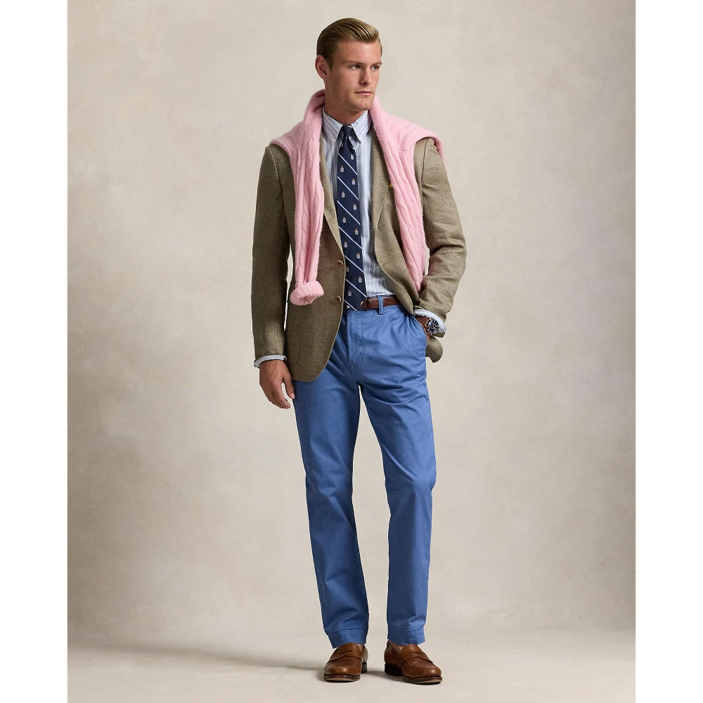 Ανδρικό Παντελόνι Chino Stretch Straight-Fit σε Χακί Tan  Polo Ralph Lauren