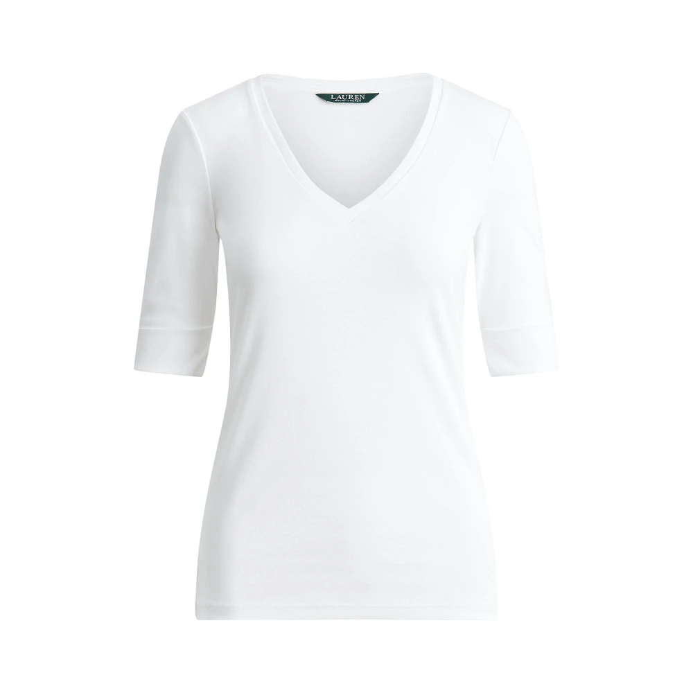 Γυναικεία Μπλούζα Stretch Cotton Elbow-Sleeve V-Neck TeePolo Ralph Lauren