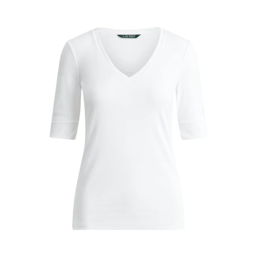 Γυναικεία Μπλούζα Stretch Cotton Elbow-Sleeve V-Neck TeePolo Ralph Lauren